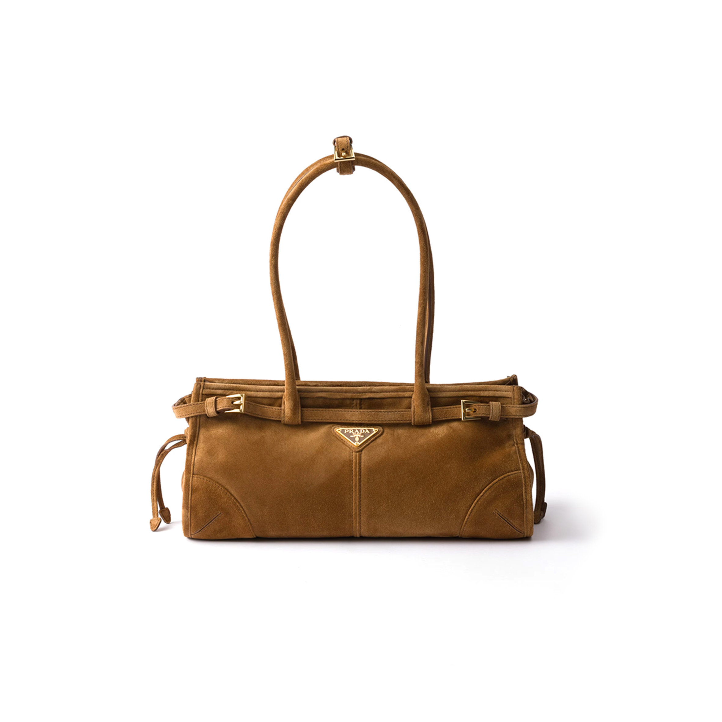 Pra*a bonnie medium suede handbag 1ba426 (32*15.5*12cm)